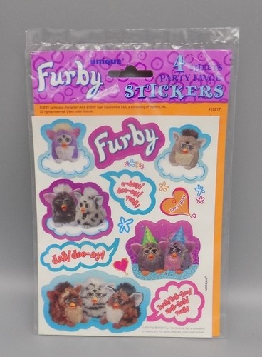 1999 furby sticker pack sealed - furby,